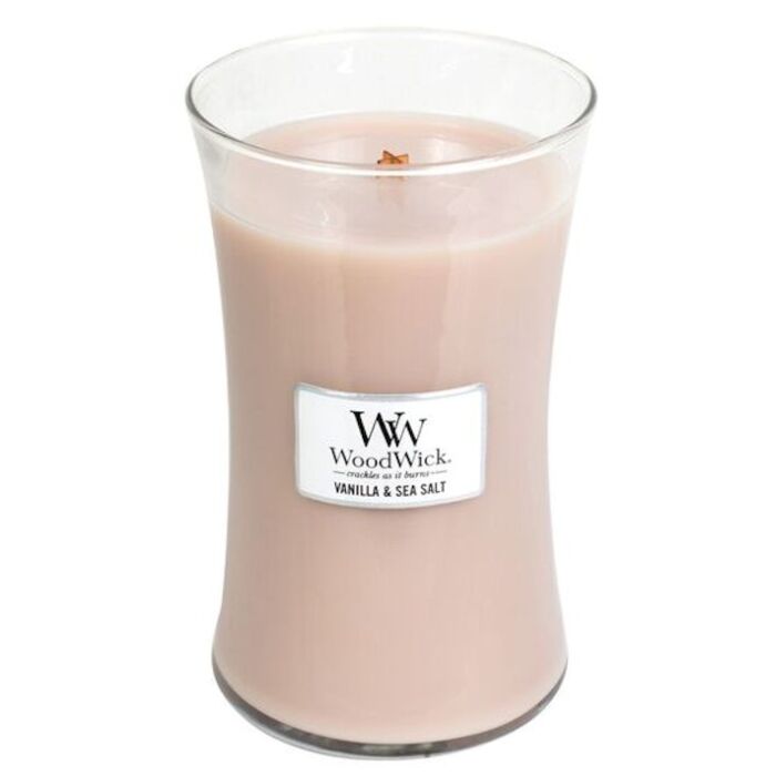 Woodwick Large Jar - Vanilla & Sea Salt0